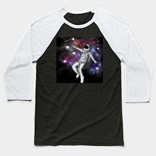 Astronaut Grabbing Art Supplies Baseball T-Shirt